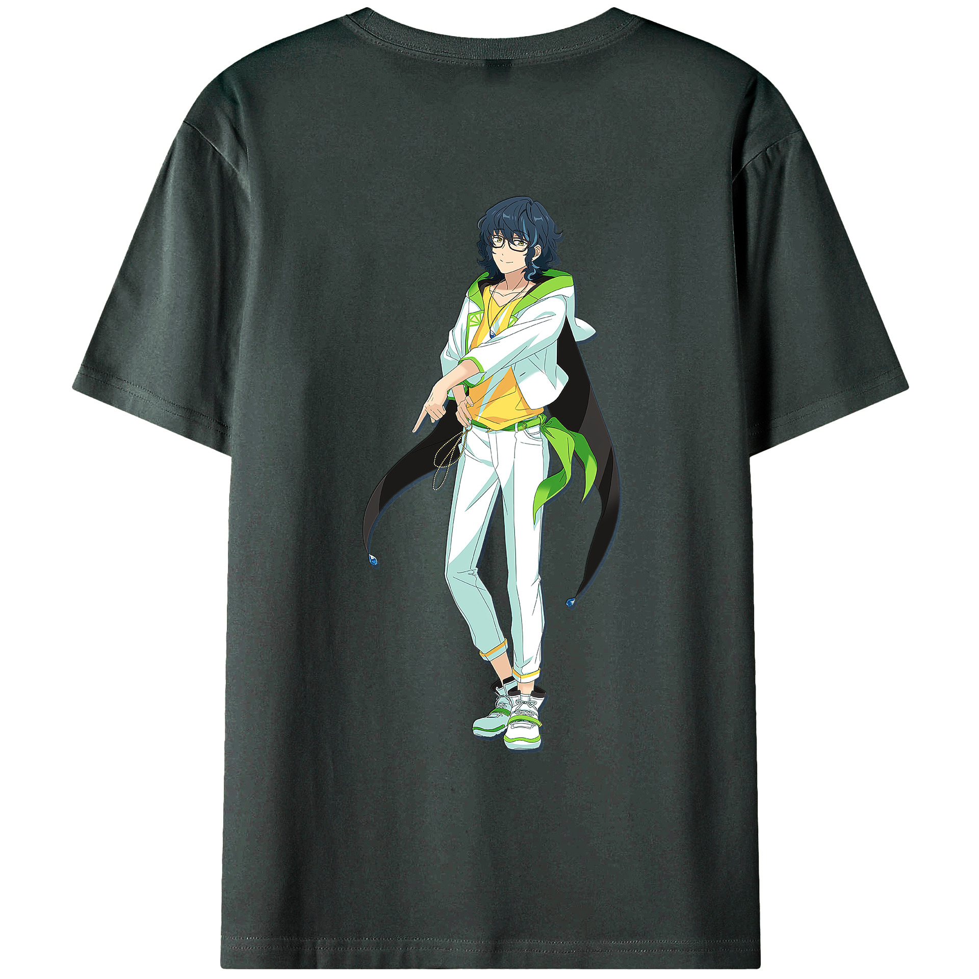 （画像用） あんさんぶるスターズ! Ensemble Stars 綿100％ メンズ半袖Tシャツ（バックプリント） 通気性